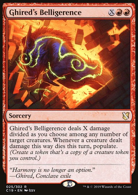 Ghired's Belligerence, Commander 2019 #25, Magic: The Gathering card