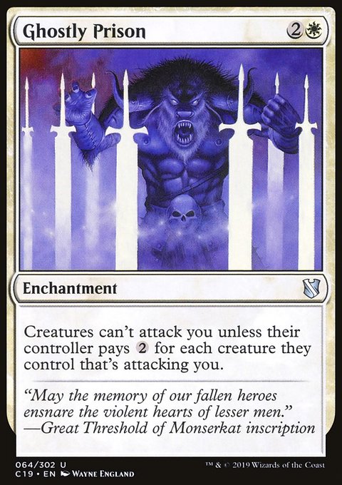 Ghostly Prison, Commander 2019 #64, Magic: The Gathering card