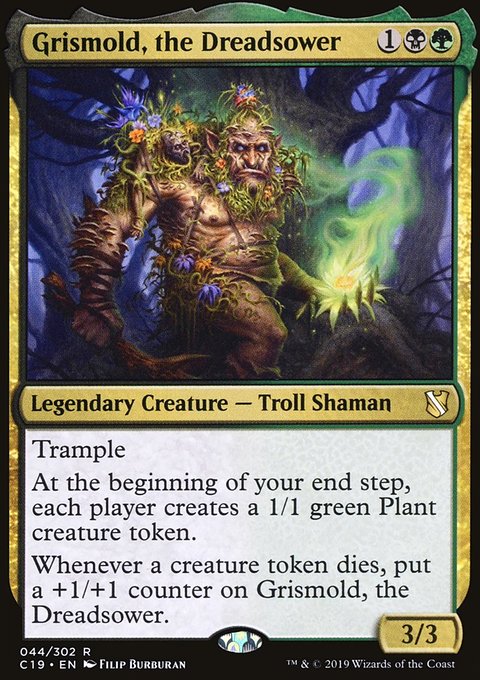 Grismold, the Dreadsower, Commander 2019 #44, Magic: The Gathering card