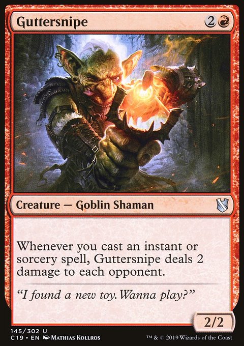 Guttersnipe, Commander 2019 #145, Magic: The Gathering card
