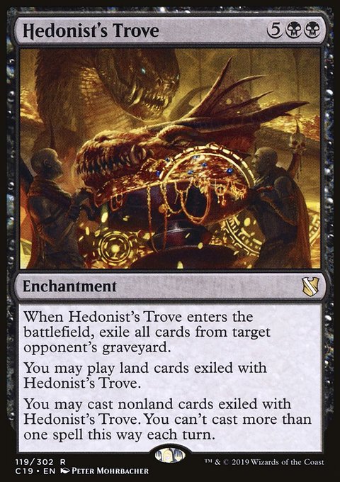 Hedonist's Trove, Commander 2019 #119, Magic: The Gathering card