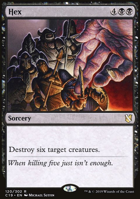 Hex, Commander 2019 #120, Magic: The Gathering card