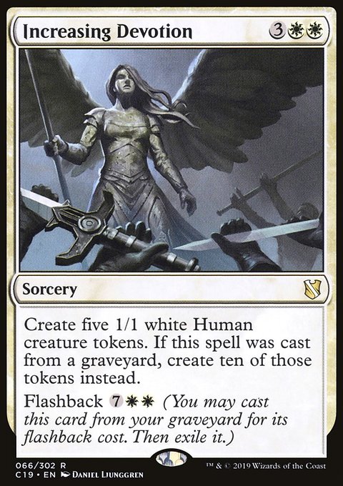 Increasing Devotion, Commander 2019 #66, Magic: The Gathering card
