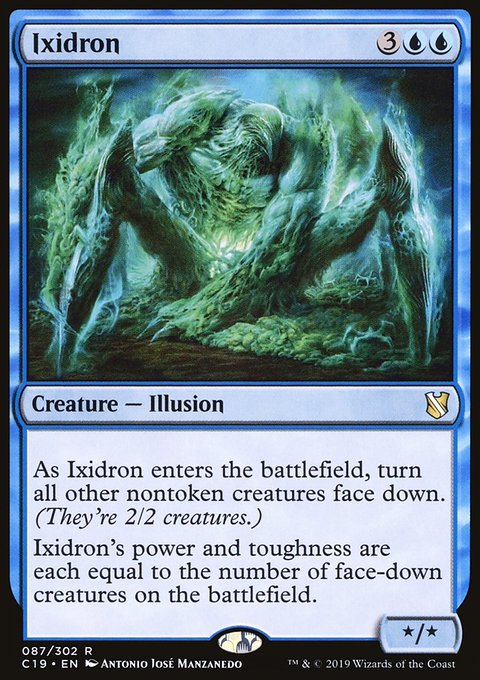 Ixidron, Commander 2019 #87, Magic: The Gathering card