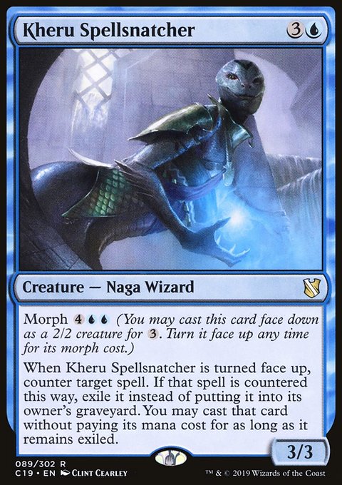 Kheru Spellsnatcher, Commander 2019 #89, Magic: The Gathering card