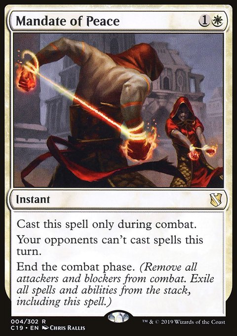 Mandate of Peace, Commander 2019 #4, Magic: The Gathering card
