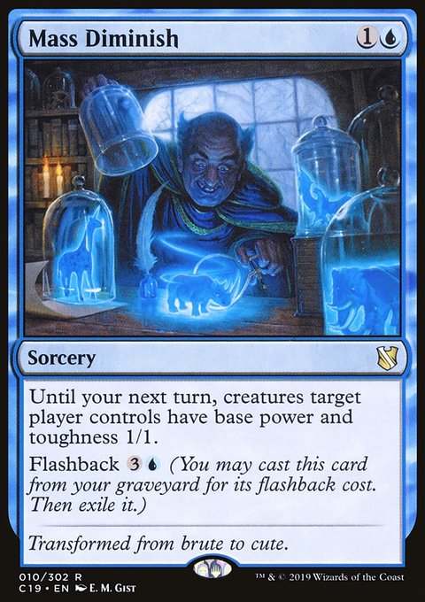 Mass Diminish, Commander 2019 #10, Magic: The Gathering card