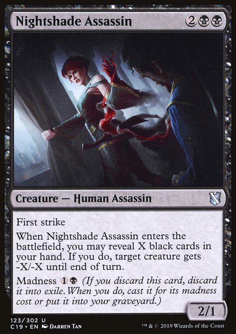 Nightshade Assassin, Commander 2019 #123, Magic: The Gathering card