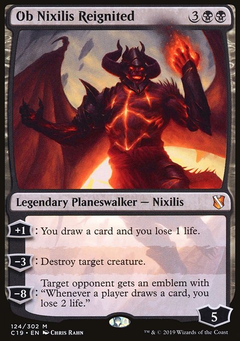Ob Nixilis Reignited, Commander 2019 #124, Magic: The Gathering card