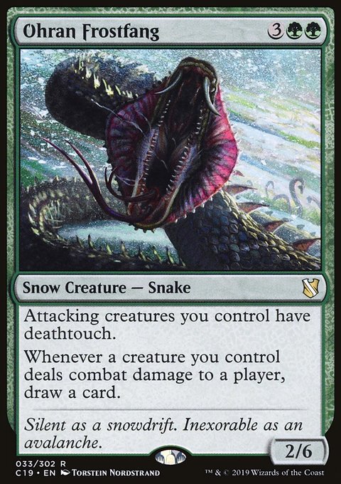 Ohran Frostfang, Commander 2019 #33, Magic: The Gathering card