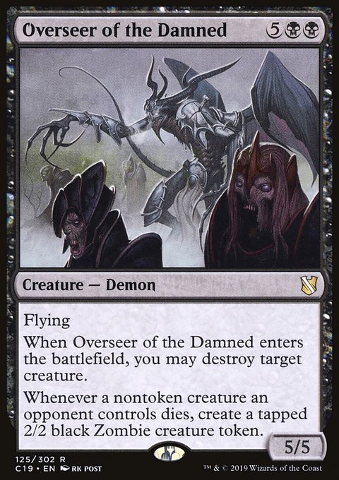 Overseer of the Damned, Commander 2019 #125, Magic: The Gathering card