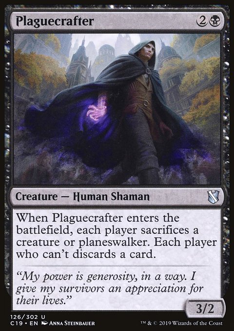 Plaguecrafter, Commander 2019 #126, Magic: The Gathering card