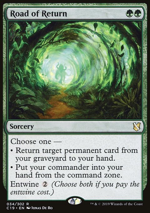 Road of Return, Commander 2019 #34, Magic: The Gathering card
