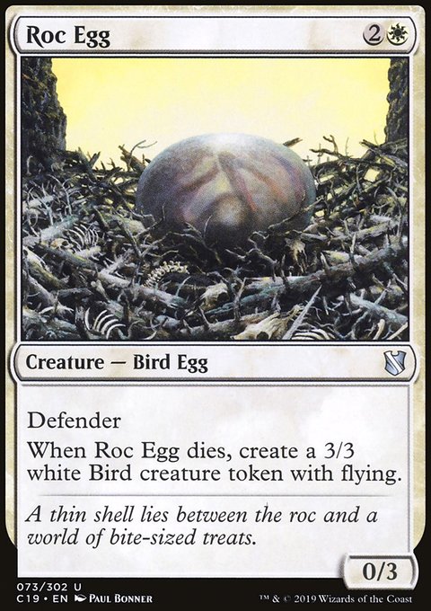 Roc Egg, Commander 2019 #73, Magic: The Gathering card