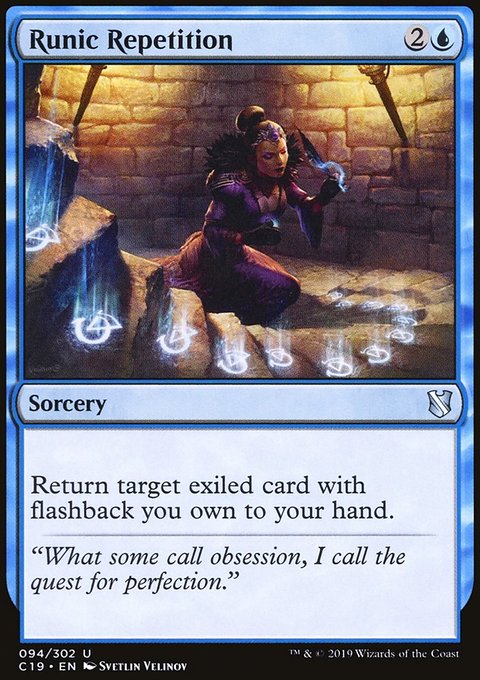 Runic Repetition, Commander 2019 #94, Magic: The Gathering card