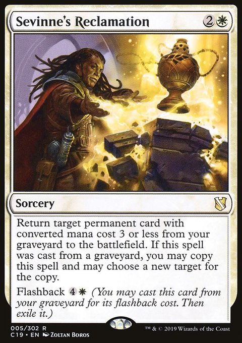 Sevinne's Reclamation, Commander 2019 #5, Magic: The Gathering card