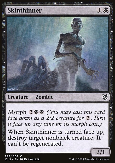 Skinthinner, Commander 2019 #129, Magic: The Gathering card