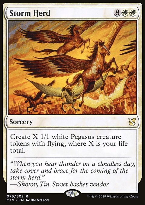 Storm Herd, Commander 2019 #75, Magic: The Gathering card