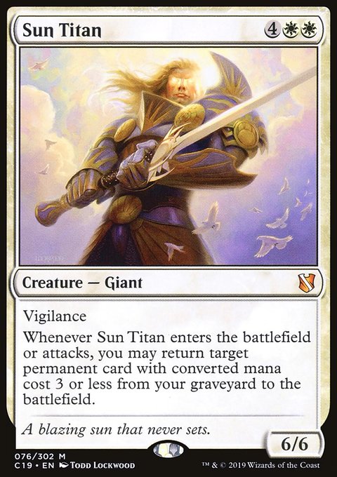 Sun Titan, Commander 2019 #76, Magic: The Gathering card