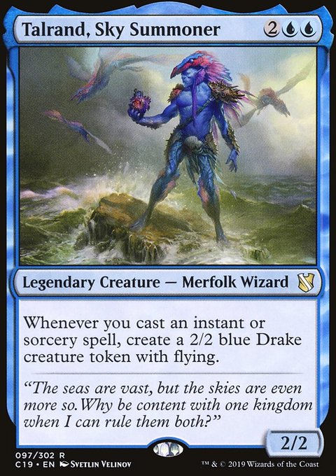 Talrand, Sky Summoner, Commander 2019 #97, Magic: The Gathering card