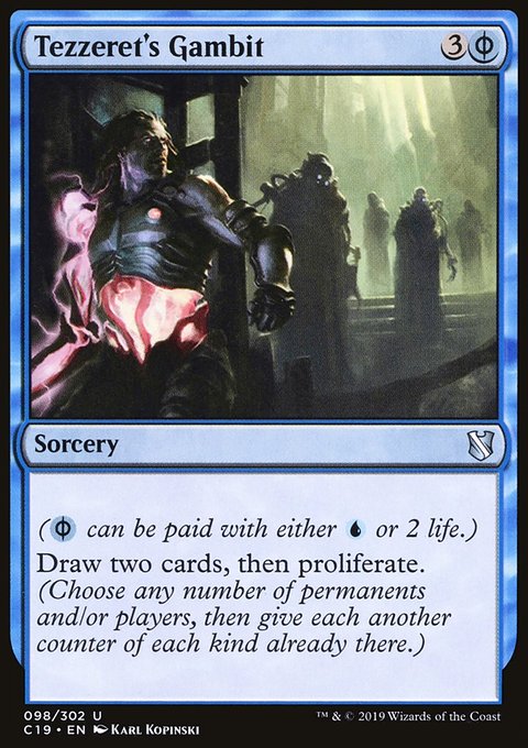 Tezzeret's Gambit, Commander 2019 #98, Magic: The Gathering card