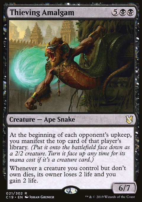 Thieving Amalgam, Commander 2019 #21, Magic: The Gathering card