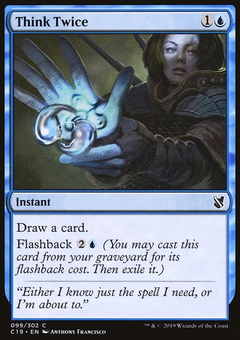 Think Twice, Commander 2019 #99, Magic: The Gathering card