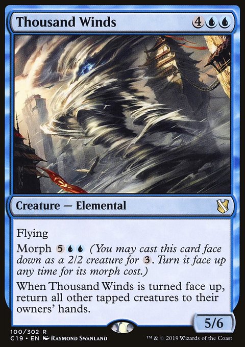 Thousand Winds, Commander 2019 #100, Magic: The Gathering card