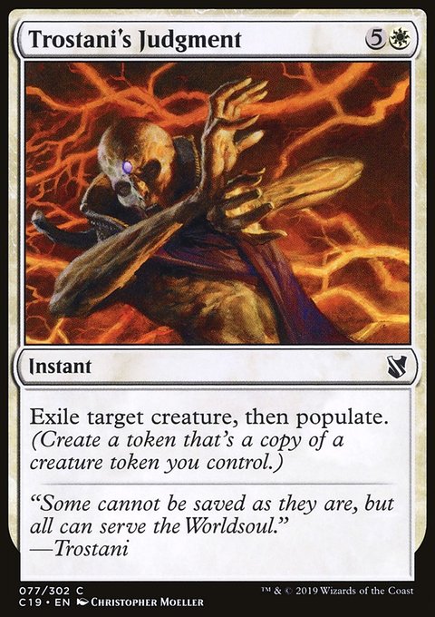 Trostani's Judgment, Commander 2019 #77, Magic: The Gathering card