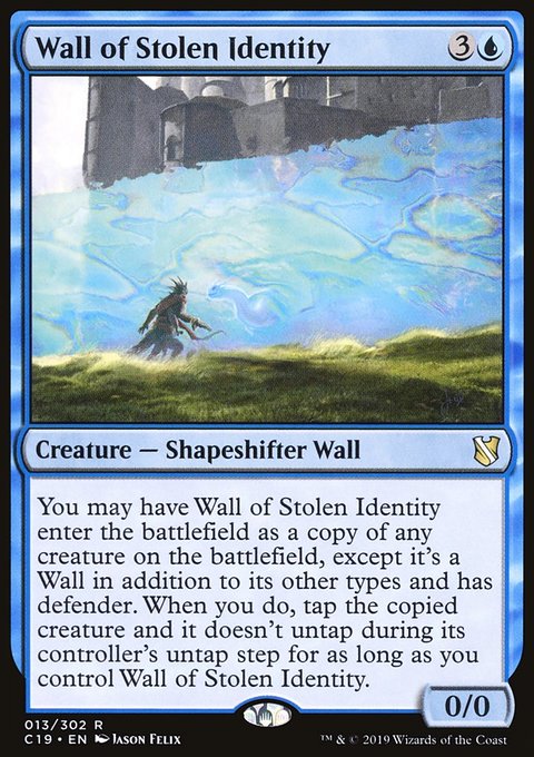 Wall of Stolen Identity, Commander 2019 #13, Magic: The Gathering card