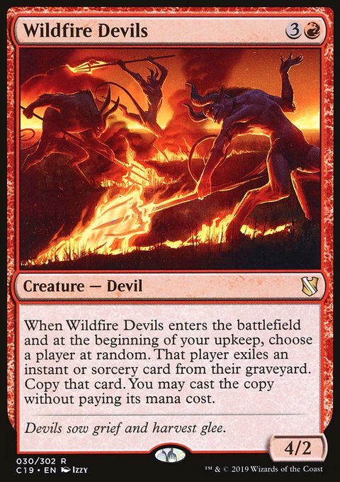 Wildfire Devils, Commander 2019 #30, Magic: The Gathering card