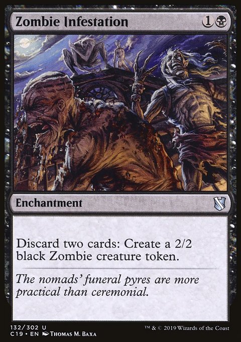 Zombie Infestation, Commander 2019 #132, Magic: The Gathering card