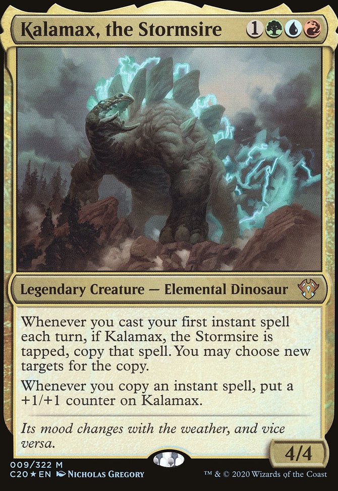 Kalamax, the Stormsire, Commander 2020 Oversized #9, Magic: The Gathering card