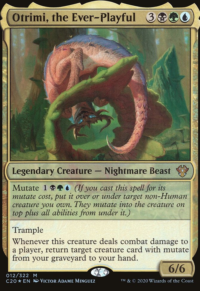 Otrimi, the Ever-Playful, Commander 2020 Oversized #12, Magic: The Gathering card