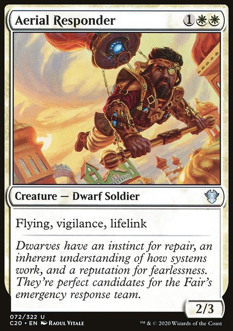 Aerial Responder, Commander 2020 #72, Magic: The Gathering card