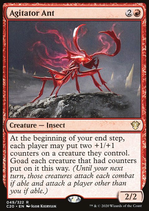 Agitator Ant, Commander 2020 #49, Magic: The Gathering card