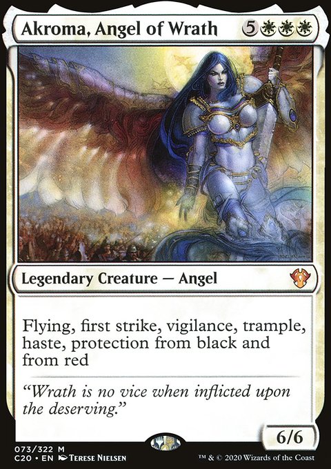 Akroma, Angel of Wrath, Commander 2020 #73, Magic: The Gathering card