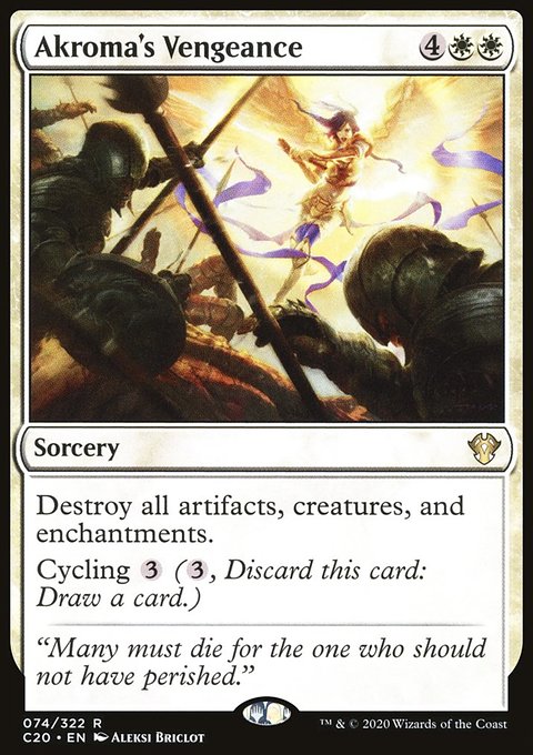 Akroma's Vengeance, Commander 2020 #74, Magic: The Gathering card