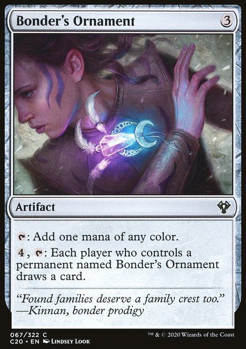 Bonder's Ornament, Commander 2020 #67, Magic: The Gathering card