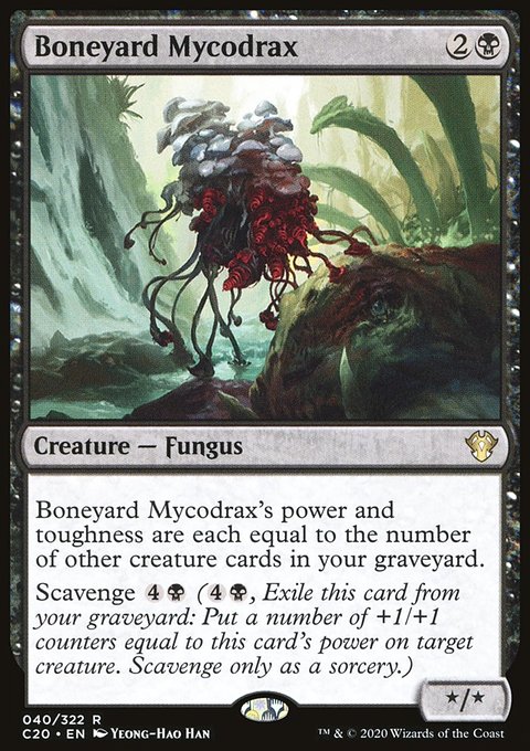 Boneyard Mycodrax, Commander 2020 #40, Magic: The Gathering card