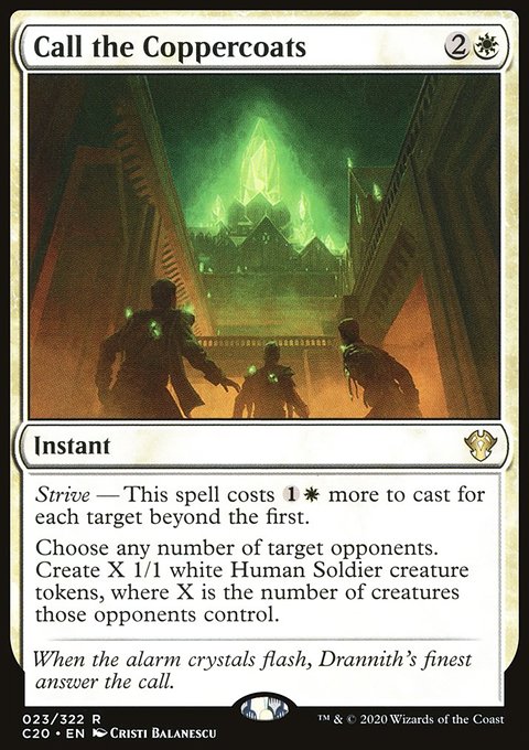 Call the Coppercoats, Commander 2020 #23, Magic: The Gathering card