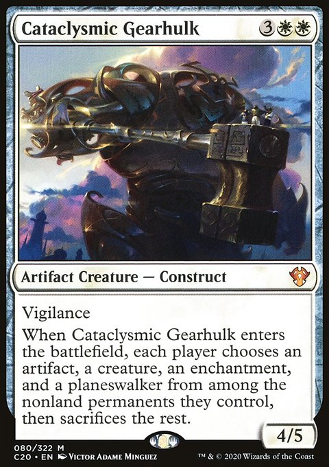 Cataclysmic Gearhulk, Commander 2020 #80, Magic: The Gathering card