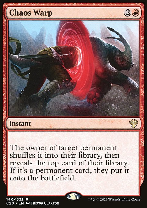 Chaos Warp, Commander 2020 #146, Magic: The Gathering card