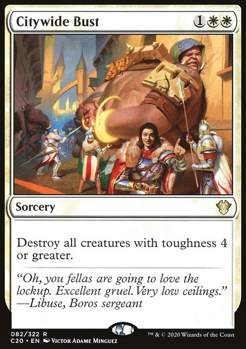 Citywide Bust, Commander 2020 #82, Magic: The Gathering card