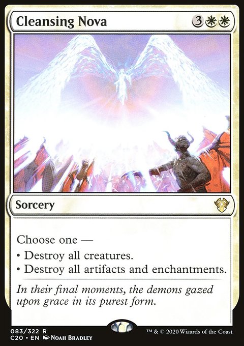 Cleansing Nova, Commander 2020 #83, Magic: The Gathering card