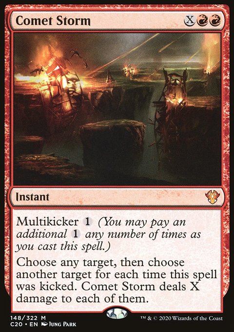 Comet Storm, Commander 2020 #148, Magic: The Gathering card