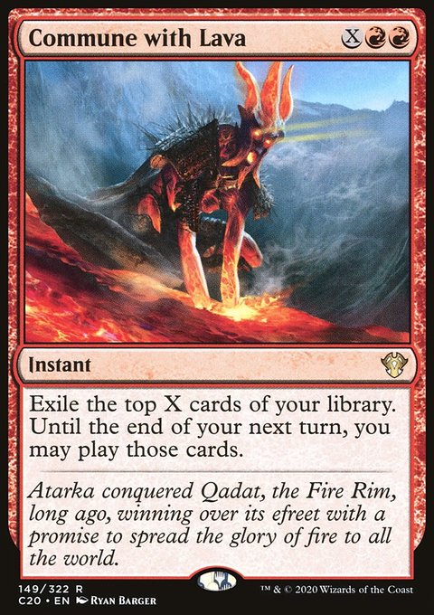 Commune with Lava, Commander 2020 #149, Magic: The Gathering card