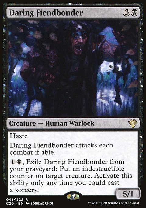 Daring Fiendbonder, Commander 2020 #41, Magic: The Gathering card