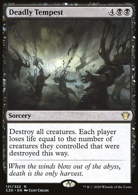 Deadly Tempest, Commander 2020 #131, Magic: The Gathering card