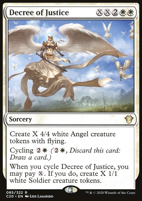 Decree of Justice, Commander 2020 #85, Magic: The Gathering card